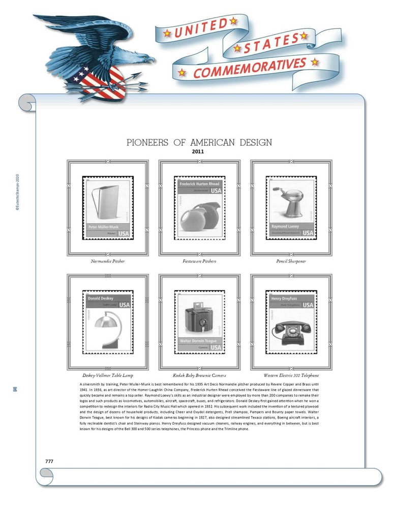 2011 U.S. Commemorative Singles COMPLETE Supplement (White Ace Alternative)