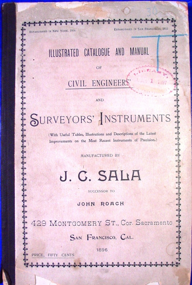 1896 Sala Surveying Insts. Catalog (after Roach)