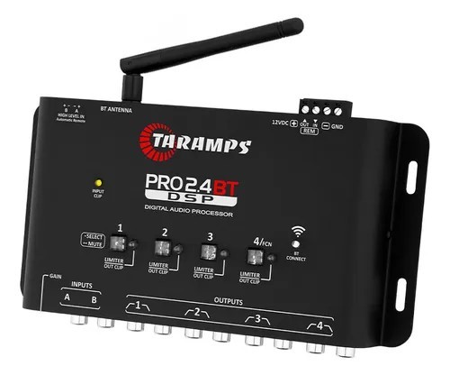 Digital audio processor Taramps Pro 2.4 BT Android Ios Bt Ble 5.4 Wi-fi Wireless