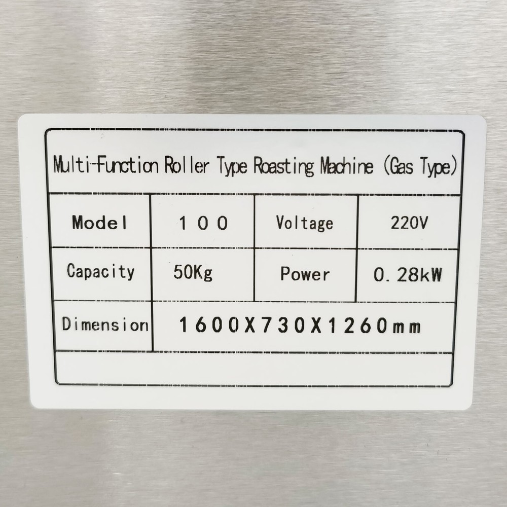 Full-Automatic Coffee Bean Roaster Rotary Nuts Bean Roasting Machine 220V 110Lbs