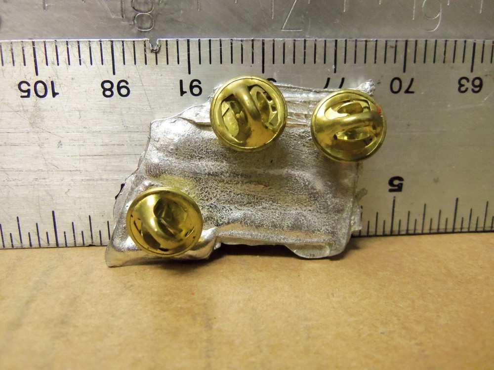 Large US Flag with Motorcycle Pin (NOS)
