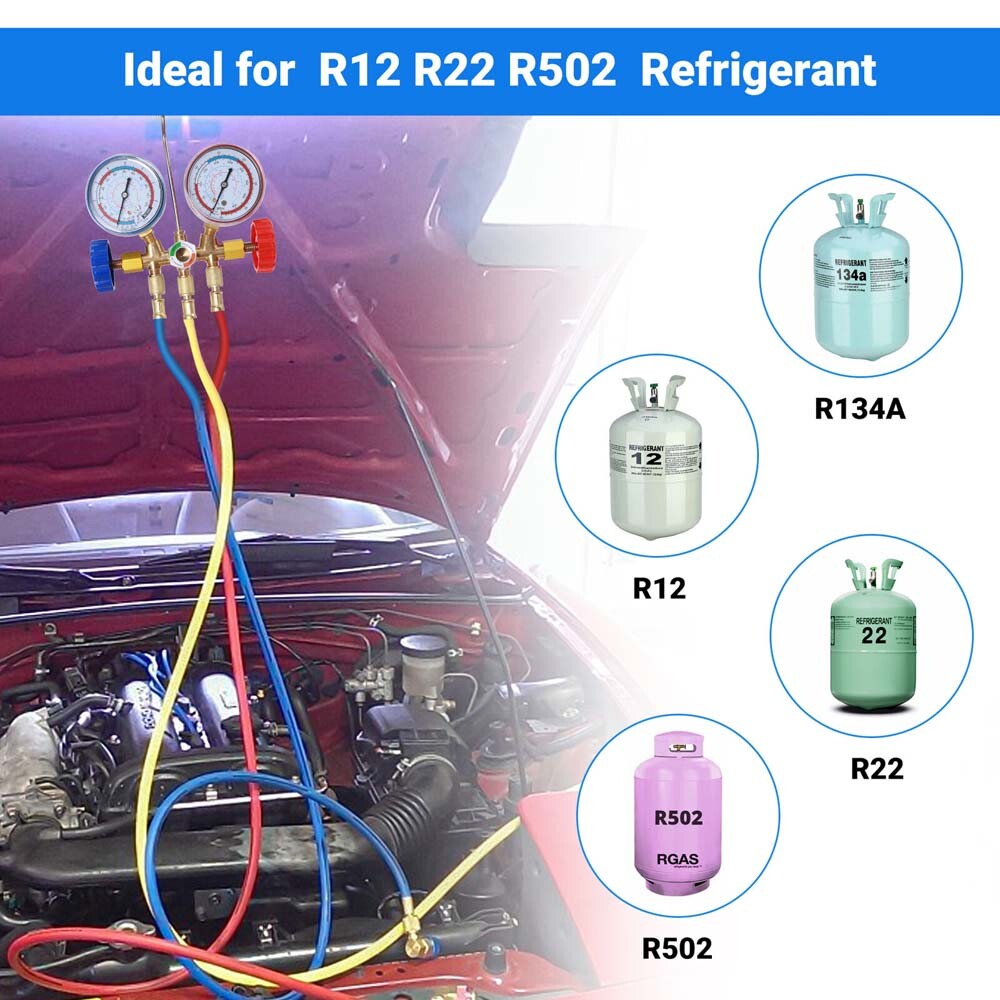 AC Diagnostic Manifold Gauge Set Charging Hose