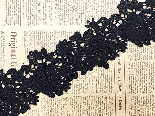 10CM Width Europe Dazzle Pattern Inelastic Embroidery Lace TrimCurtain Tablec...