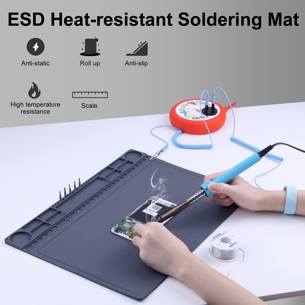 Anti Static Mat for PC Building, Computer Electronics Repair, Heat Resistant ...