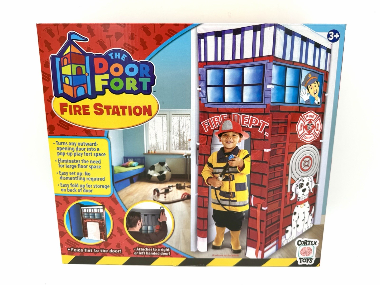 The Door Fort Fire Station Doorway Play Tent New In Box Kids Toy