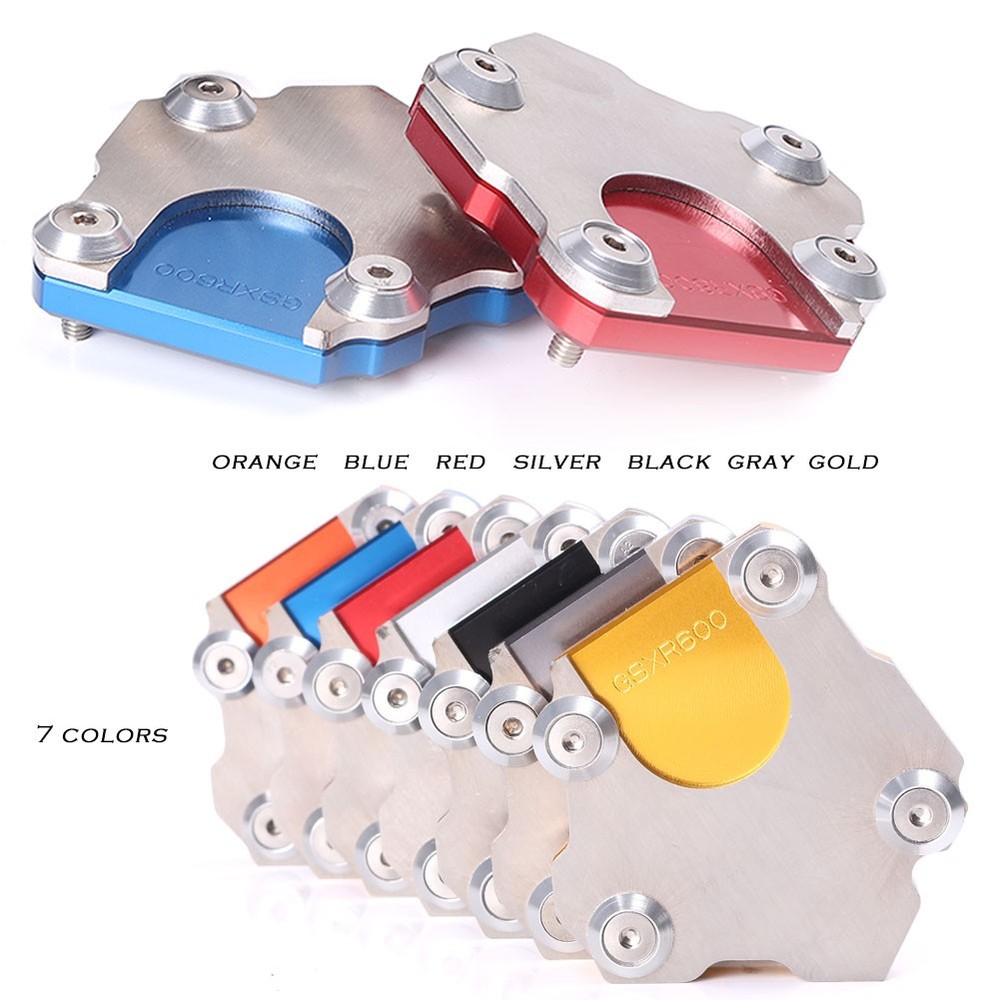 Side Stand Plate Pad Base Fit Motorcycle Black Gray Motor