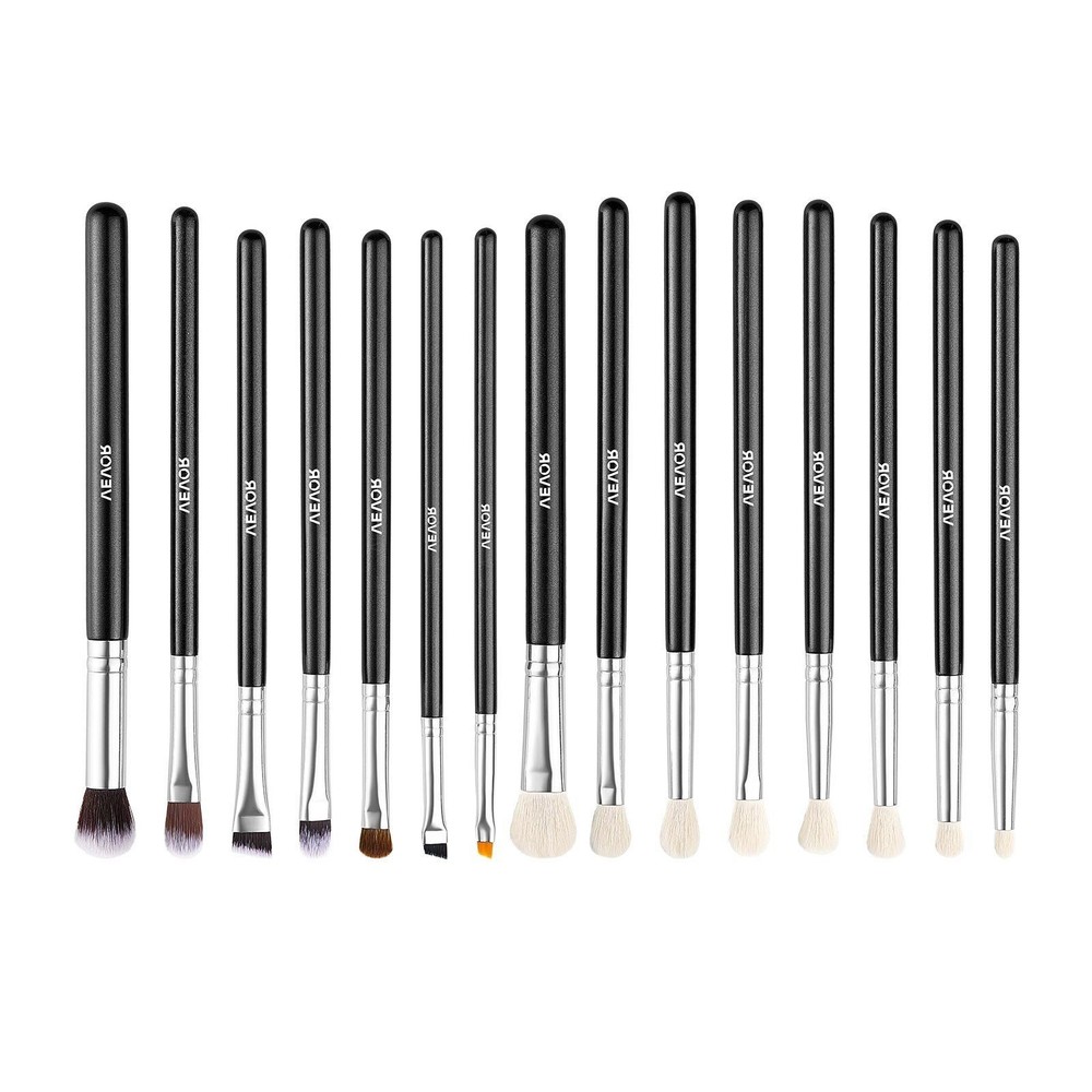 15PCS Soft Bristle Makeup Brushes - Foundation & Eyeshadow Brush Set