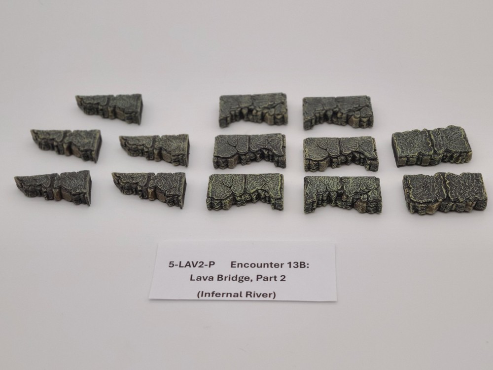 Dwarven Forge Encounter 13B: Lava Bridge, Part 2 (Infernal River) (Painted)
