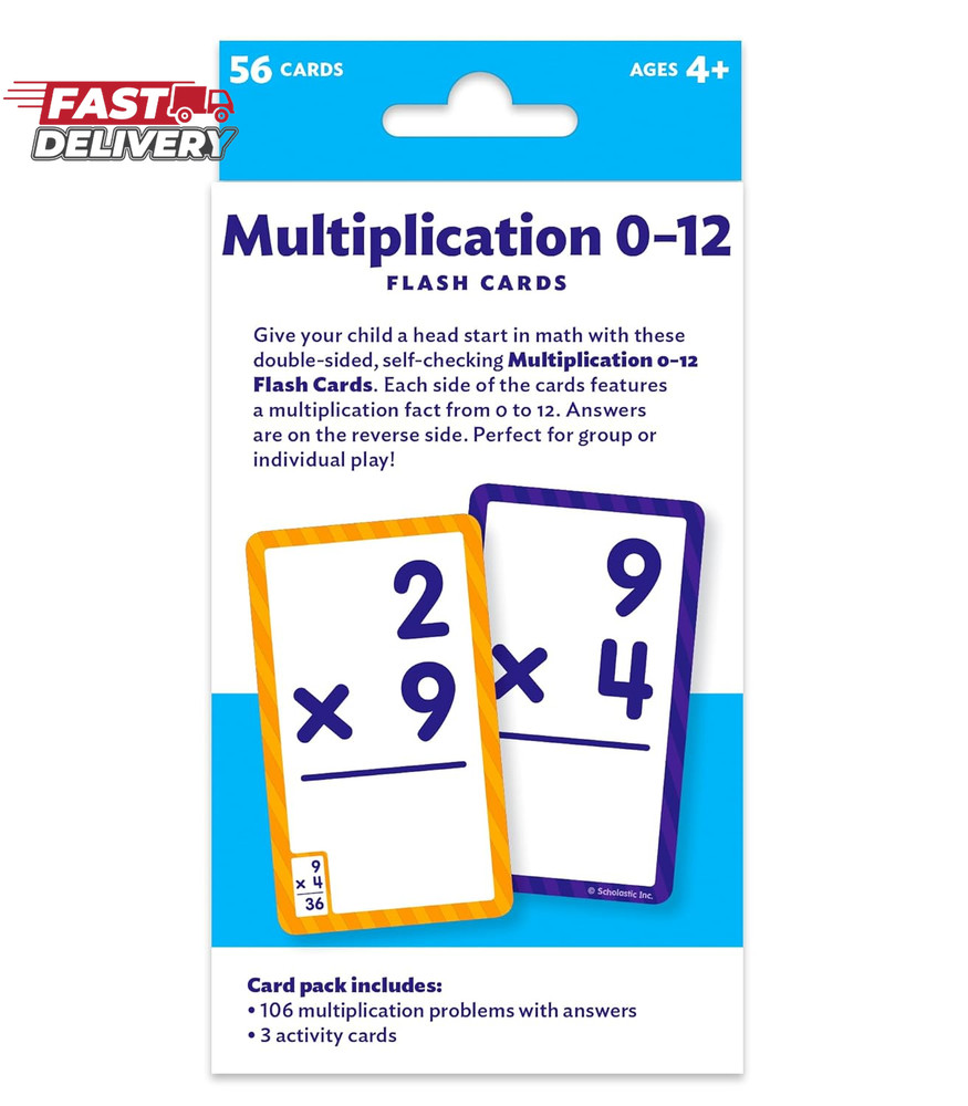 Scholastic Flash Cards: Multiplication 0 - 12