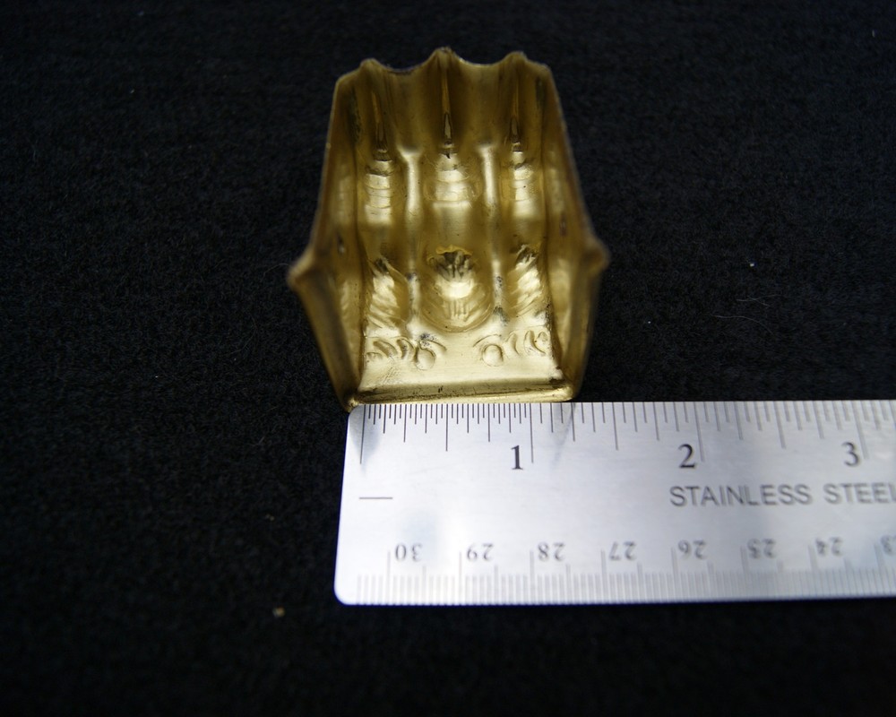 Claw Foot Table Stamped Brass Toe Cap Medium