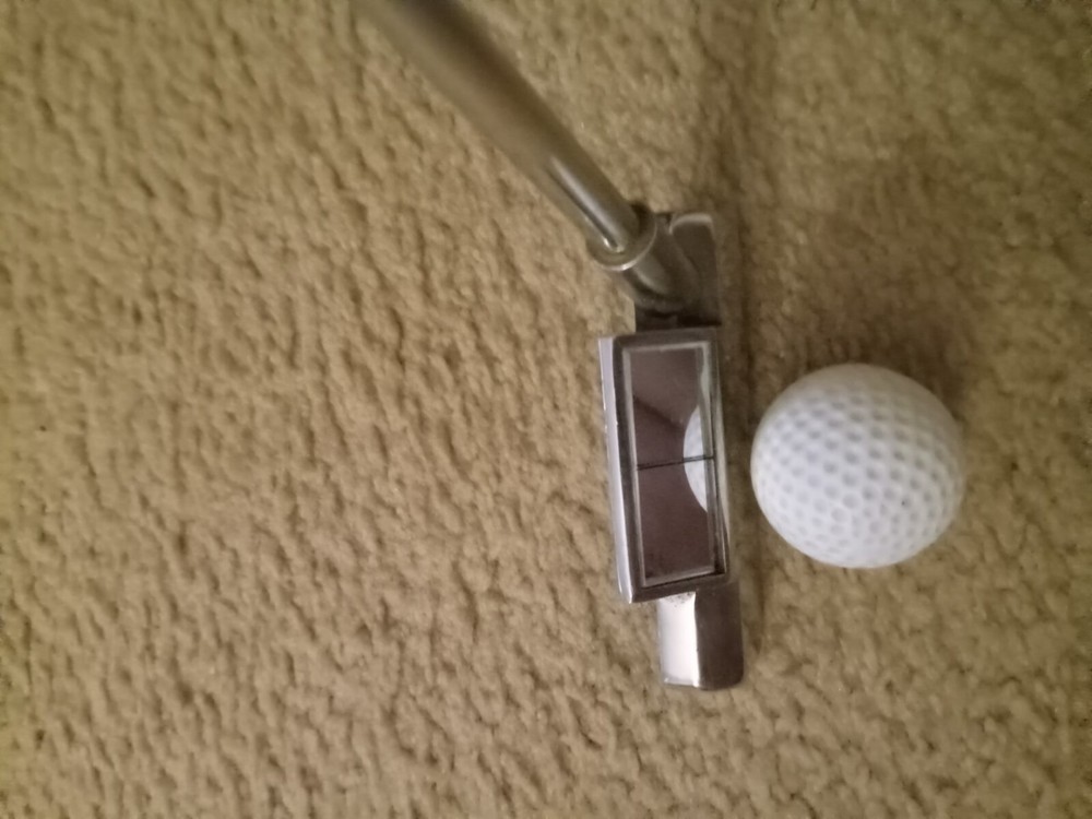 Vintage Golf Putter, "Magic Line" with a mirror for practice