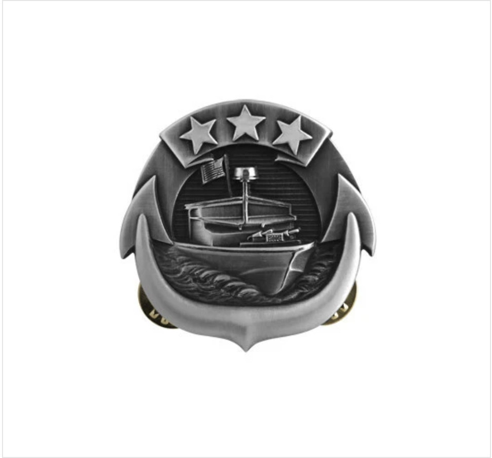 NAVY BADGE: SMALL CRAFT ENLISTED - MINIATURE, OXIDIZED