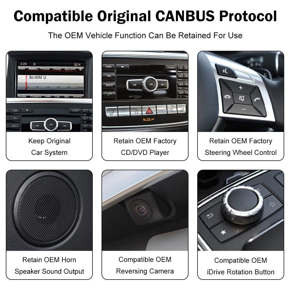 For Benz ML W166 GL X166 NTG4.x 12.3' Wireless CarPlay Multimedia TouchScreen