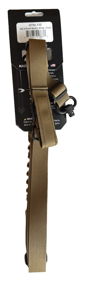 Grovtec QS 2-Point Sentry Sling w/ Push Button Swivels - Coyote