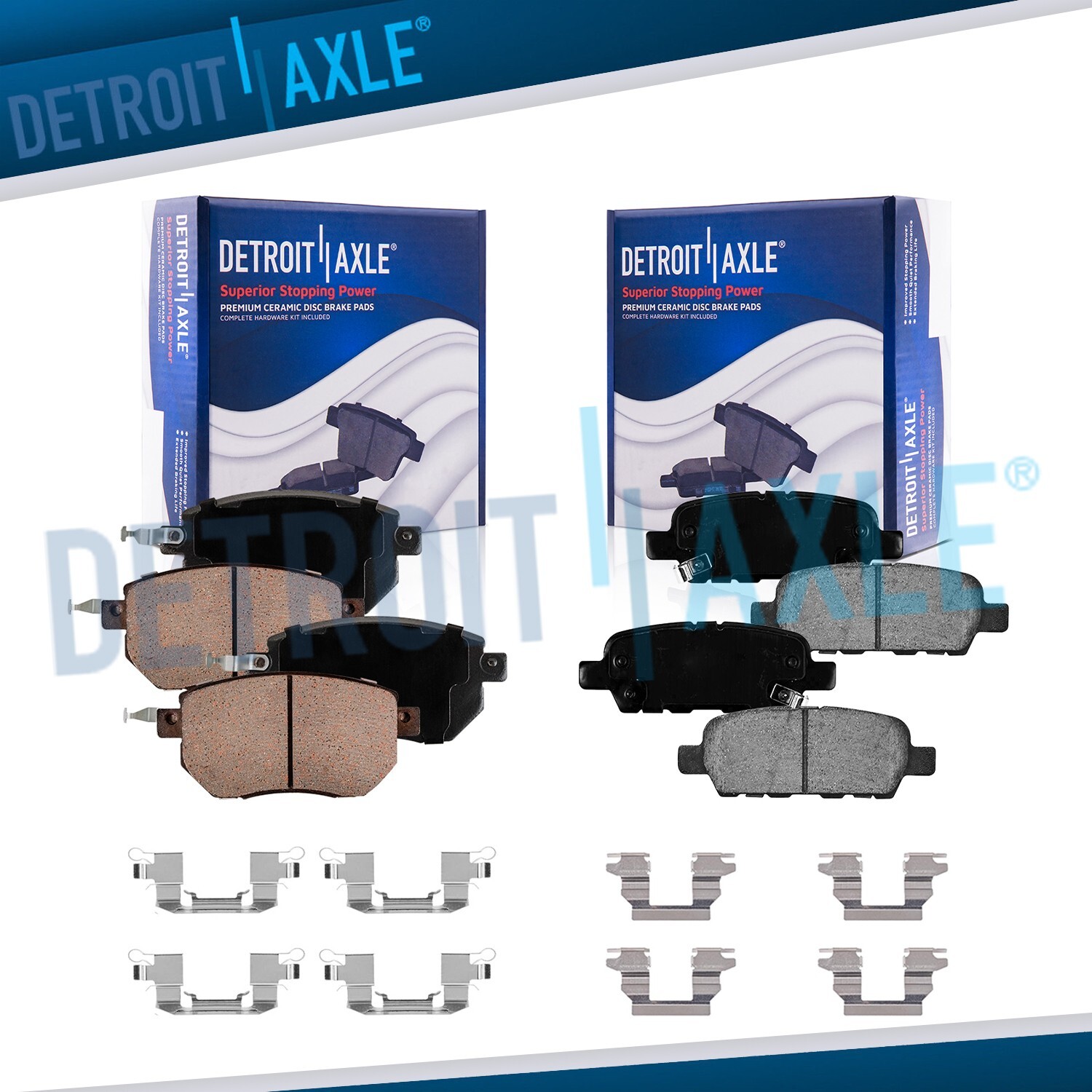 Front & Rear Ceramic Brake Pads for Nissan Altima Maxima Murano FX35 FX45