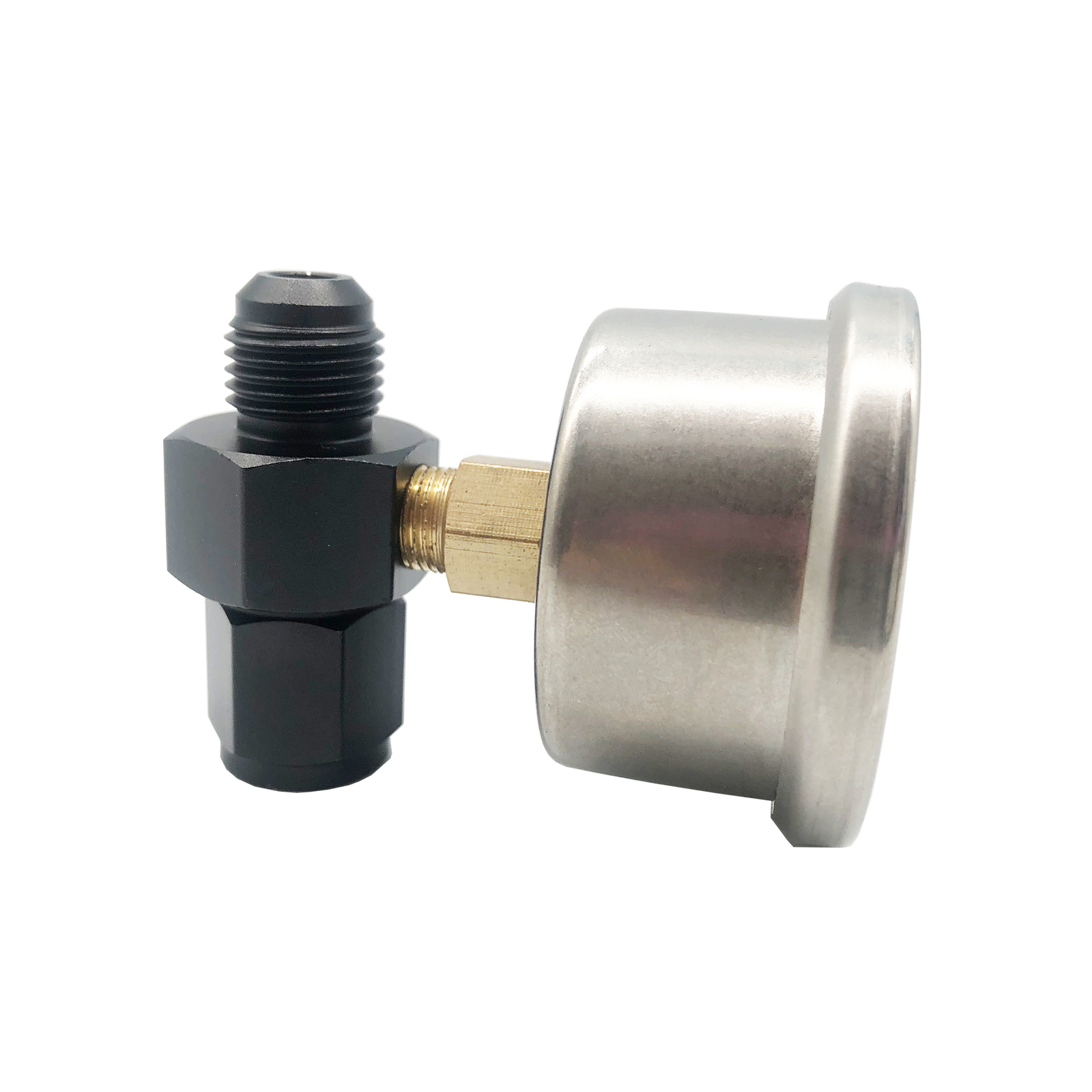 Liquid 0-100psi Fuel Pressure Gauge Regulator Gauge 1/8" NPT W/ 6AN Adapter