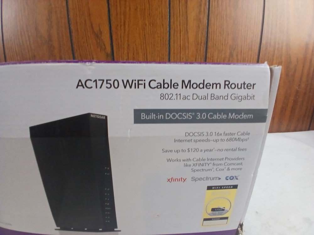 NETGEAR AC1750 Modem Router Model C6300 WiFi Cable