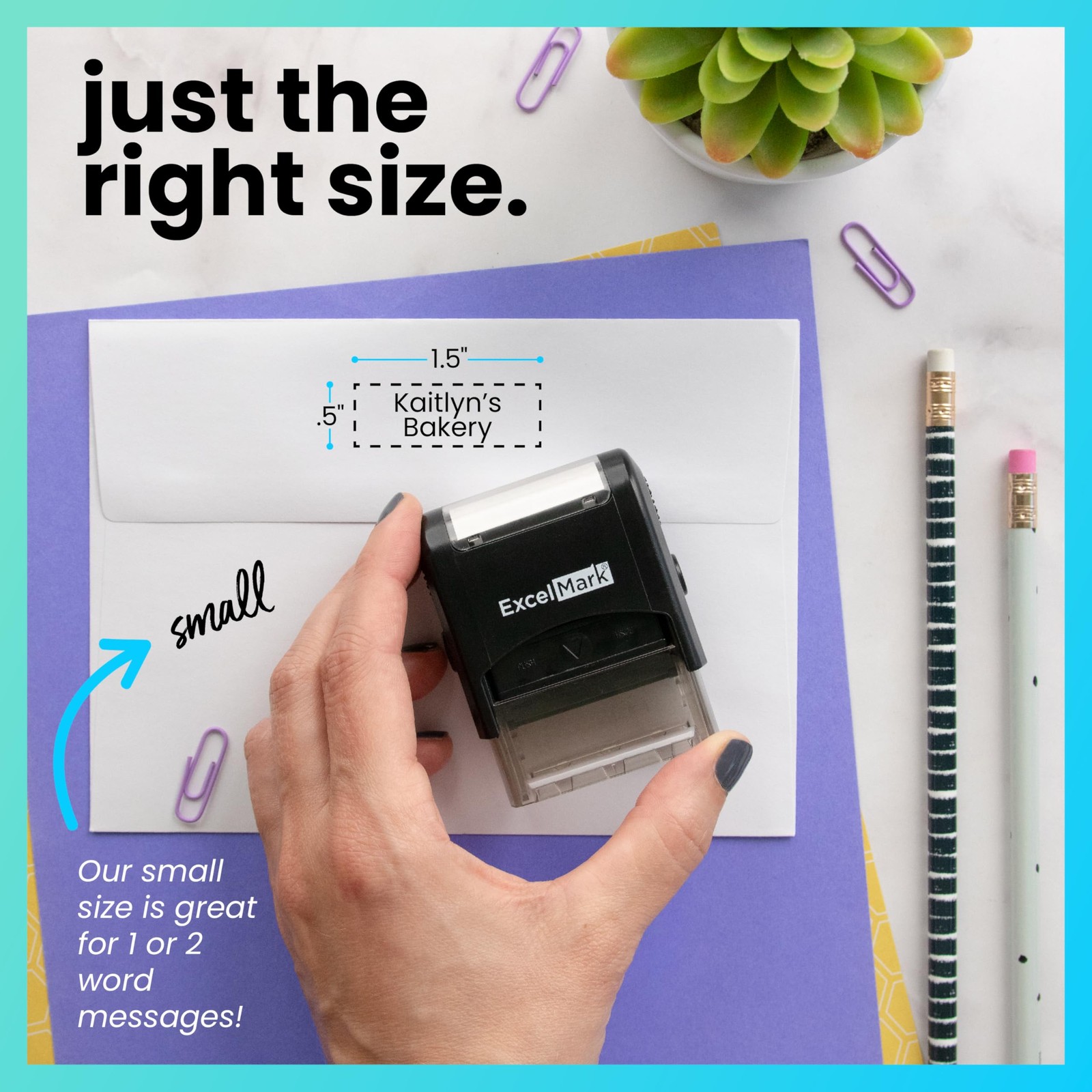 Custom Stamp – Clear & Crisp Impressions – Personalized Self-Inking Rubber St...