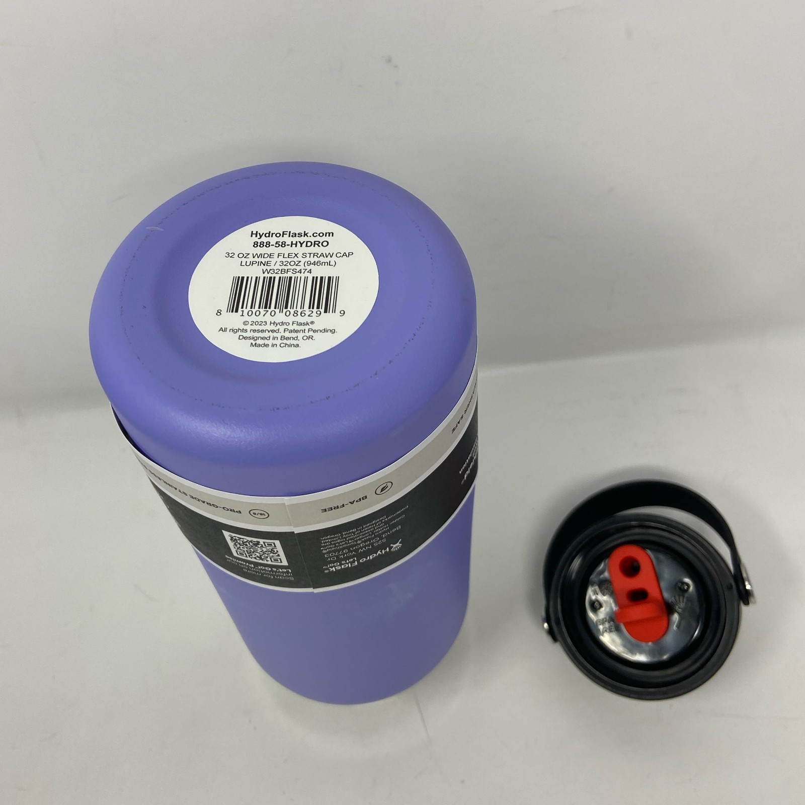 Hydro Flask 32oz Wide Mouth Water Bottle with Flex Straw Cap - Lupine Purple