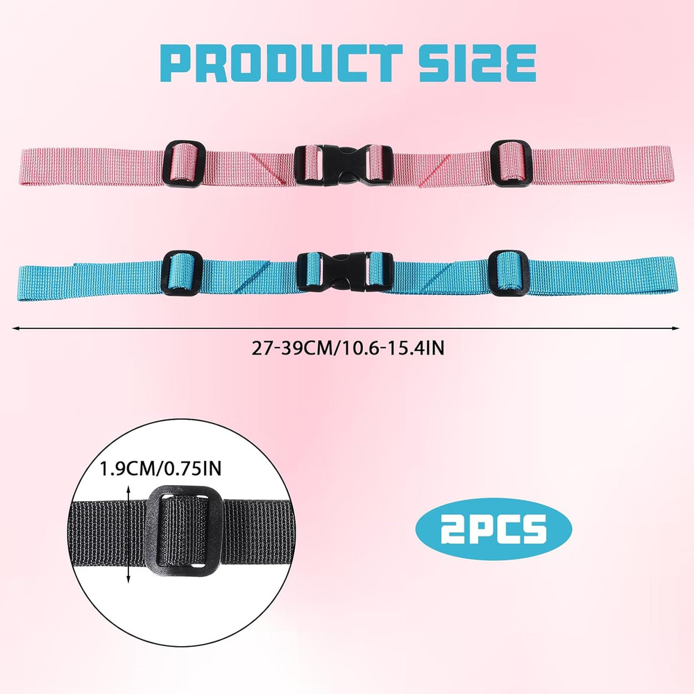 2pc Universal Backpack Chest Strap Adjustable Sternum Belt with Release Buckle