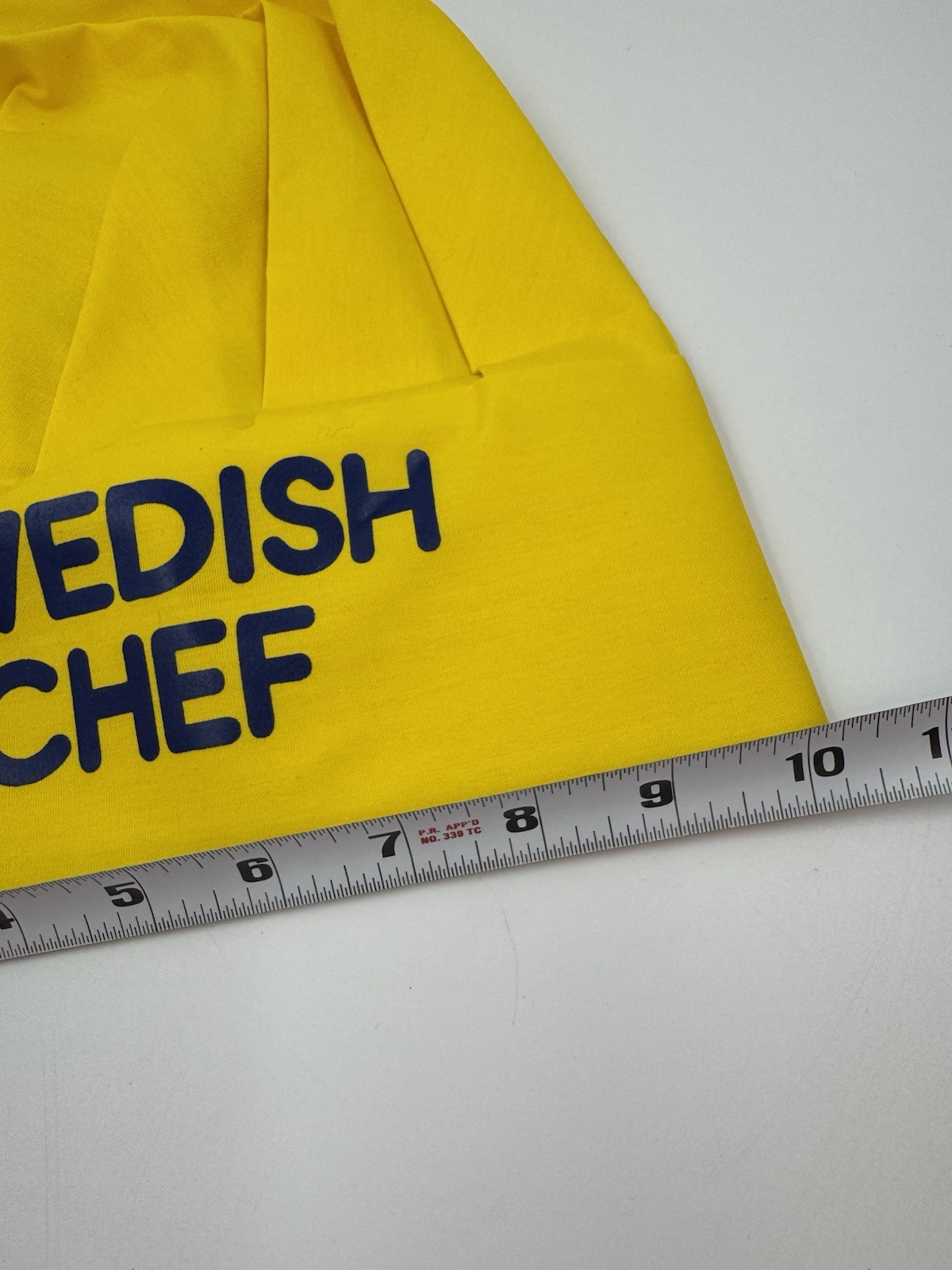 Swedish Chef Yellow Tall Chef Hat Pleated Front Adjustable Back