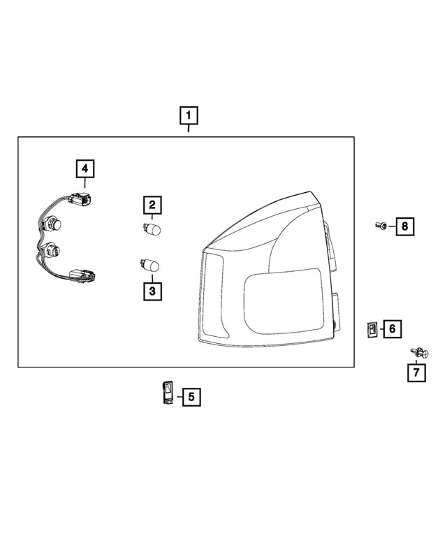 Genuine Mopar Tail Lamp Grommet 68188253AA