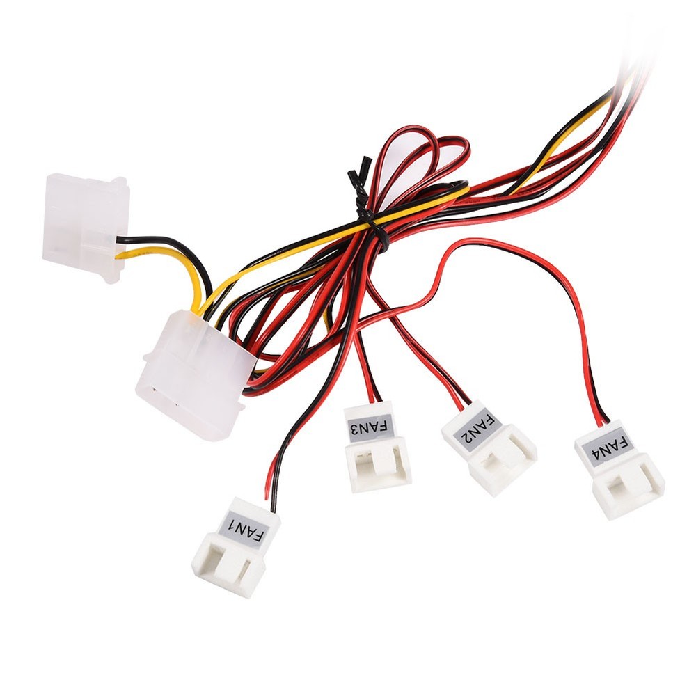 ♡ 4 Channel Computer Fan Speed & Temperature Controller Heat Reducing For PC