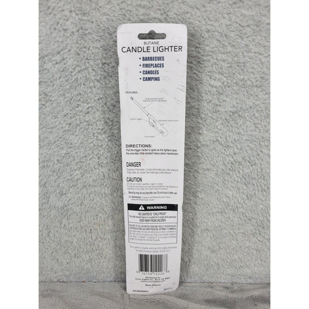 Butane Candle Lighter Long Extended Rod Quick Convenient Lighting for BBQs