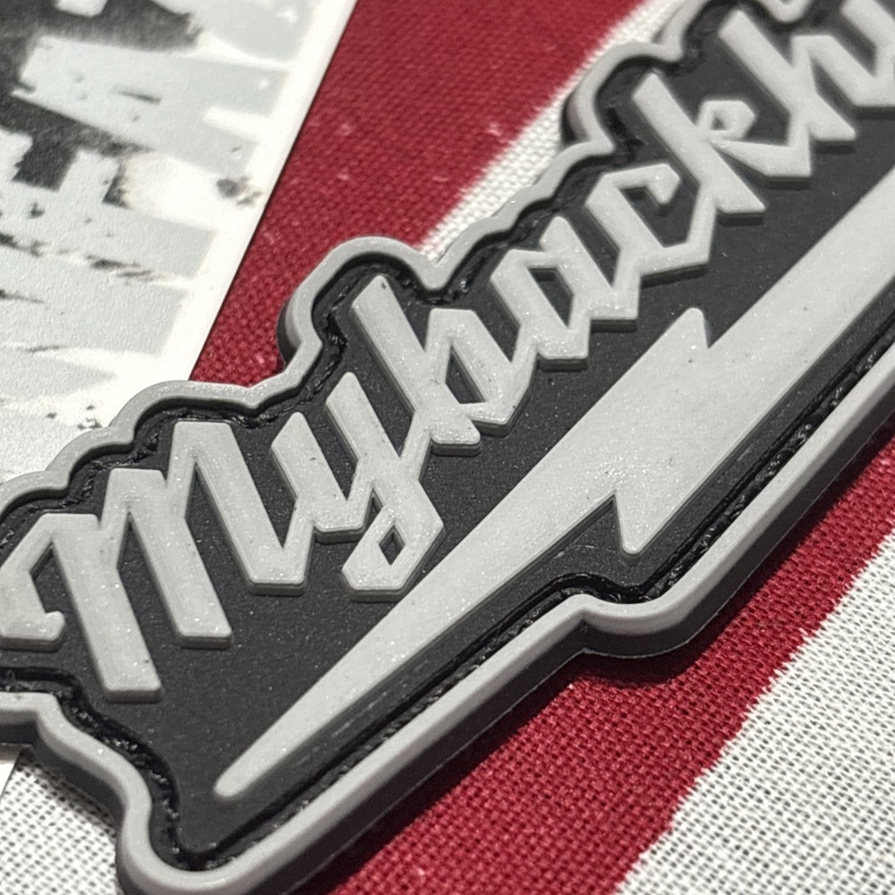 PvC My Back Hurts BkGr Tactical Hook & Loop Patch Rubber 3d