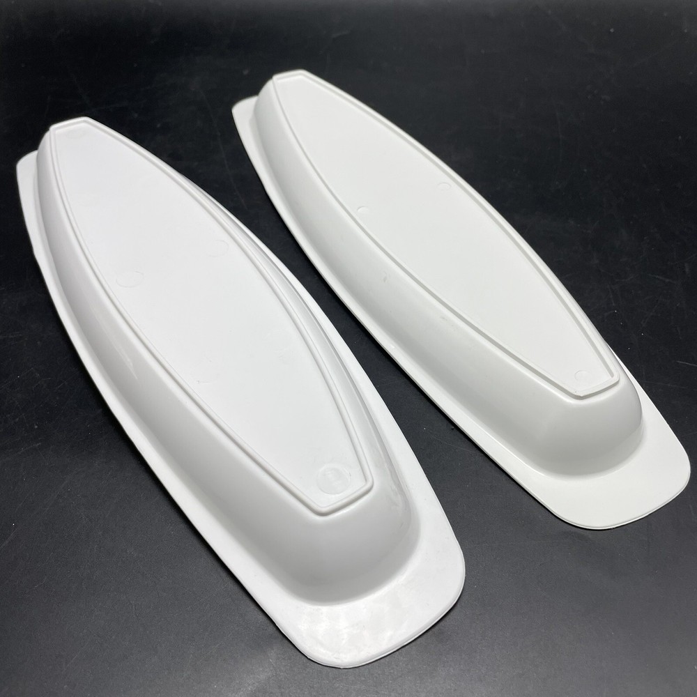 2 George Foreman White Plastic 12.5” Drip Trays Replacement Pieces