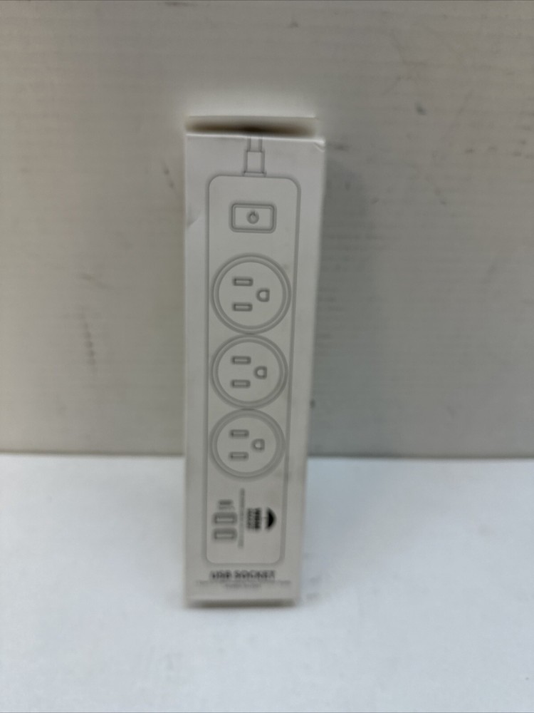 WBM Smart USB Plug Extension Cord, 3 AC & 3 USB Sockets