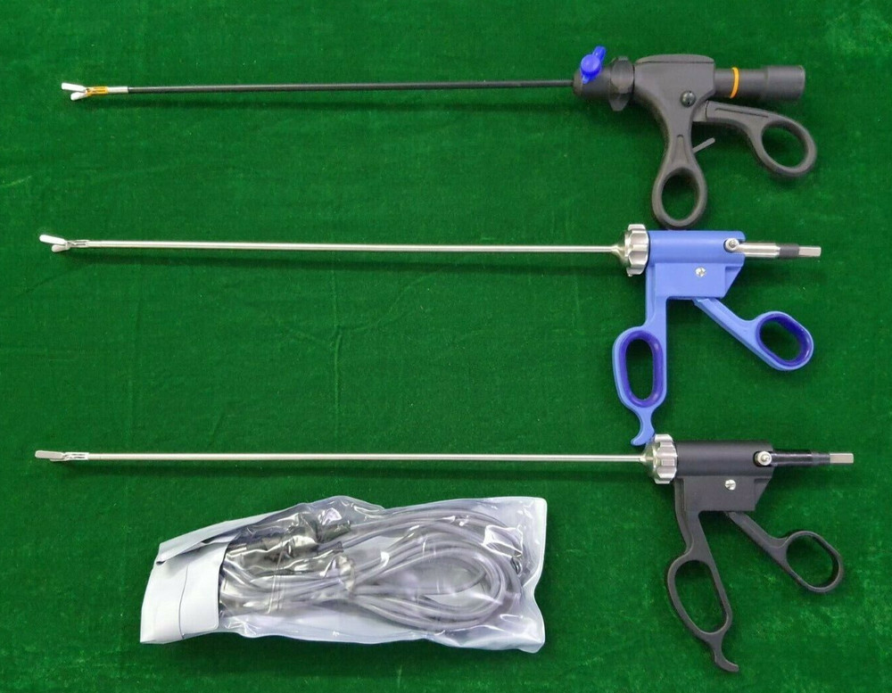 3pc-Laparoscopic Bissinger Bipolar Forcep With Cable 5mmx330mm Instruments