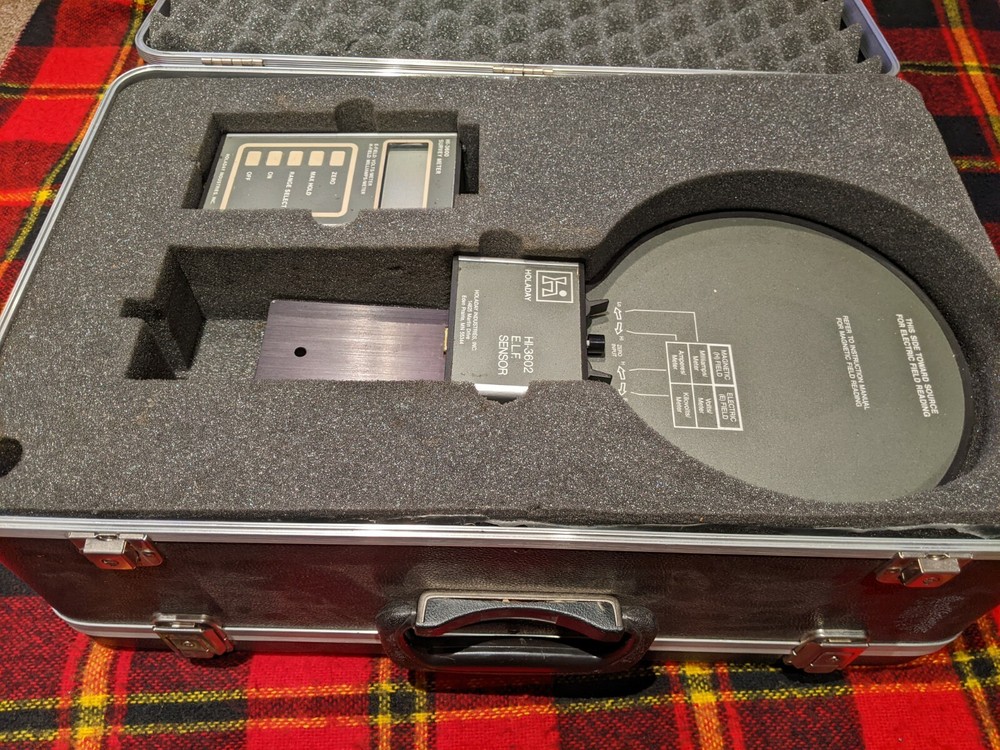 Holaday HI-3600 + 3602 Survey Meter with ELF Sensor VDT Sensor w/ Case