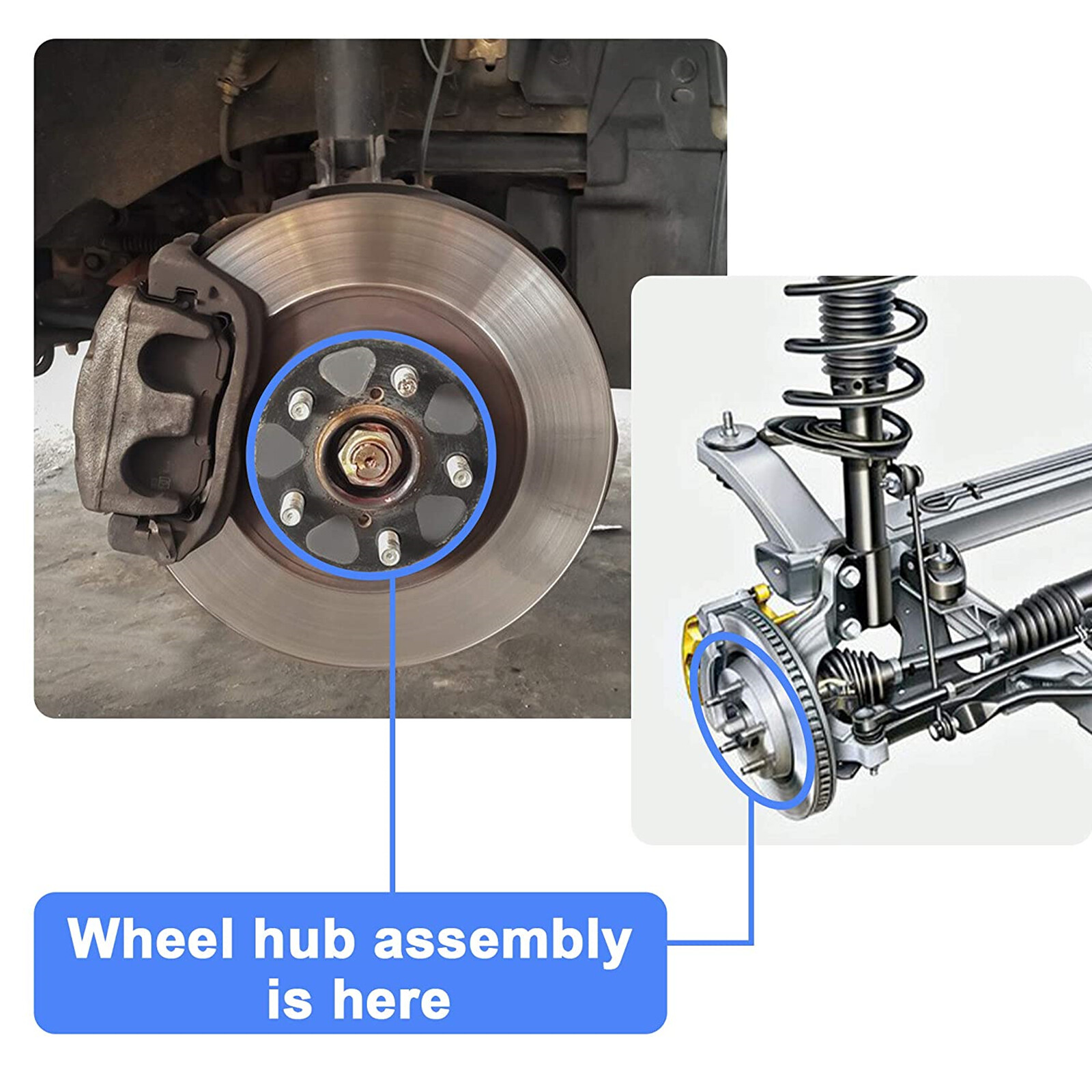 VILOBOS 2PC Front Wheel Hub Bearing Cadillac Chevrolet GMC 4WD AWD 515096 w/ ABS