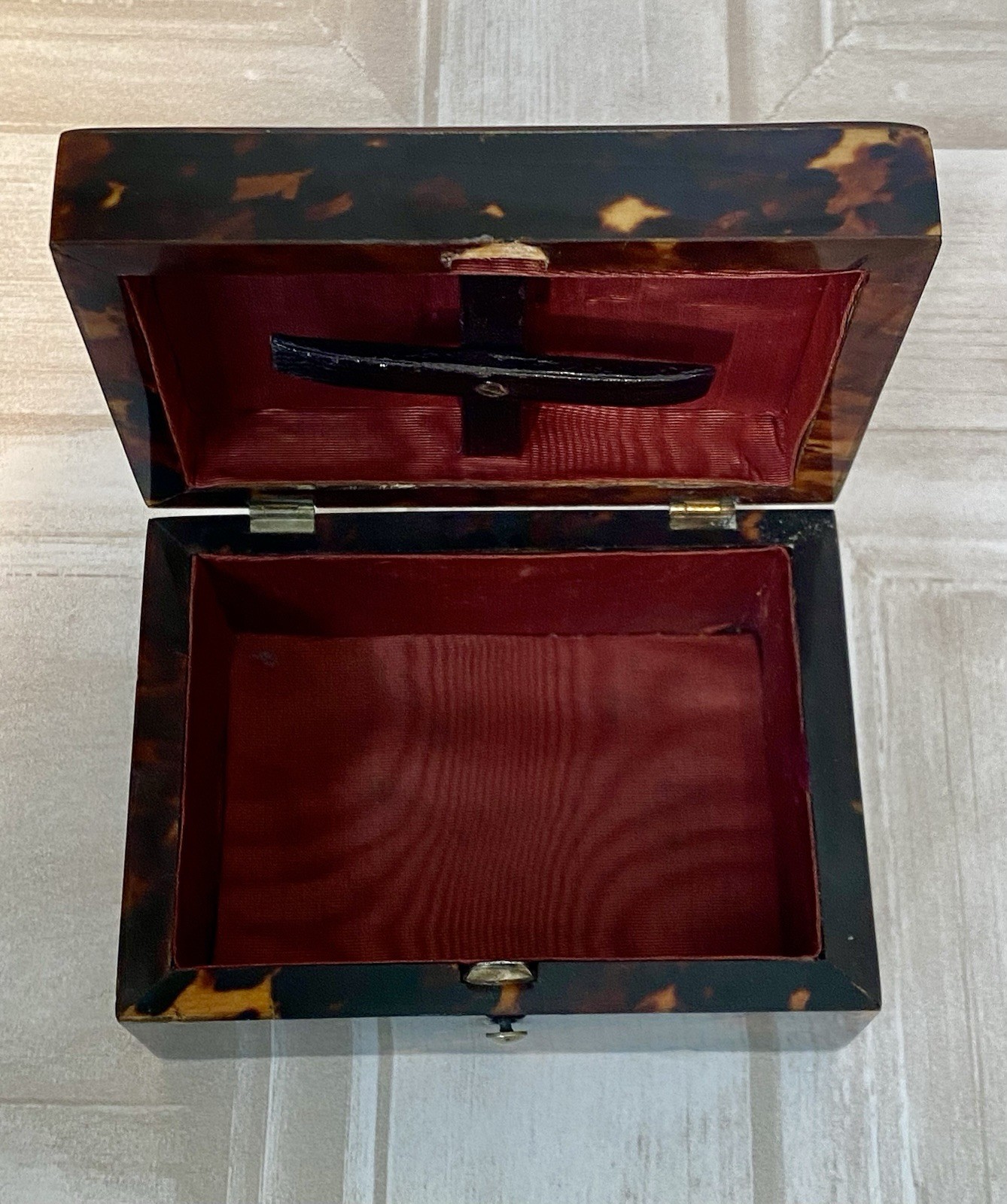 Antique Sterling Silver Tortoise Shell Playing Card Bridge Box - Chester 1894