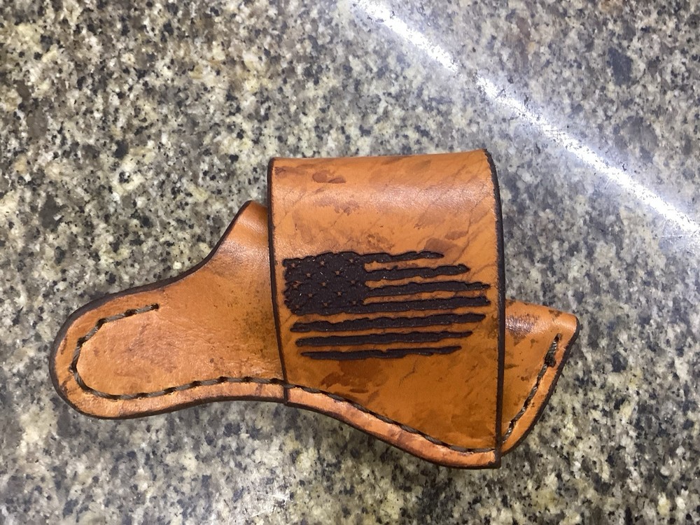 Leather Folding Knife Sheath Horizontal for Trapper Size (Sheath Only)