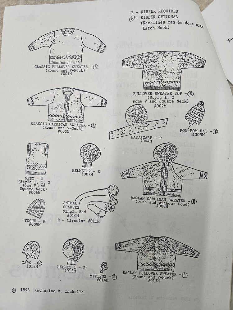 Classic Sleeve Pullover Machine Knitting Patterns for BULKY machines