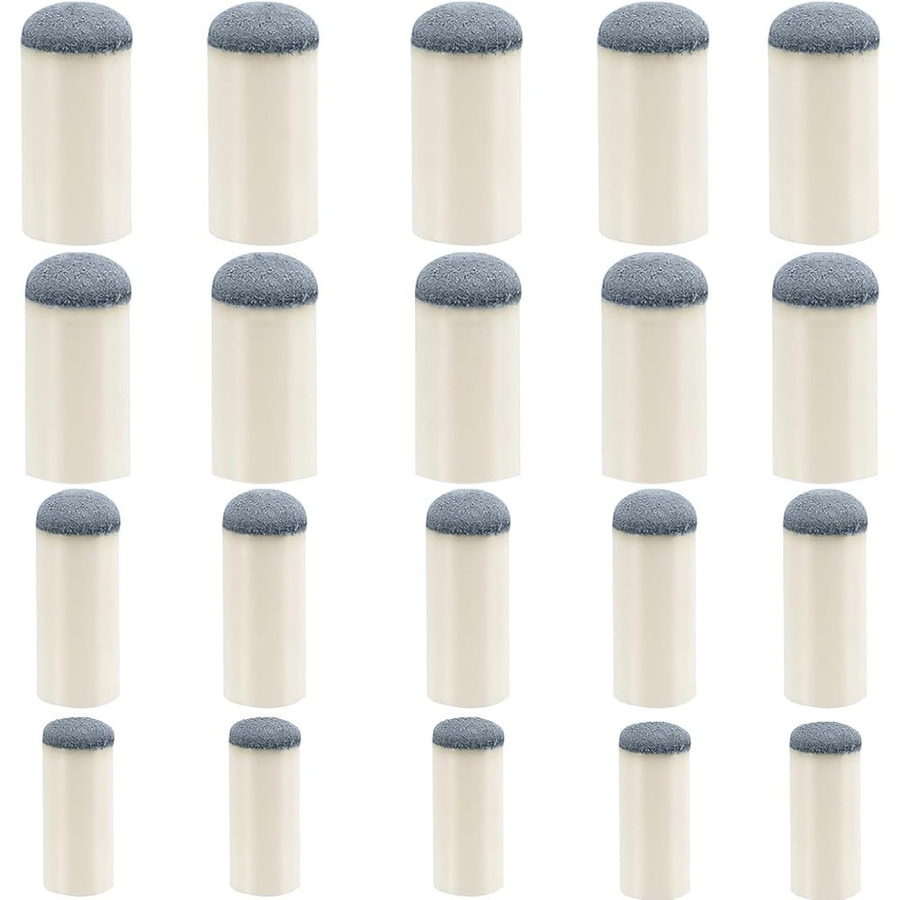 20pcs Slip On Pool Cue Tips, 4 Sizes Pool Queue Stick Tips Replacement Kit,