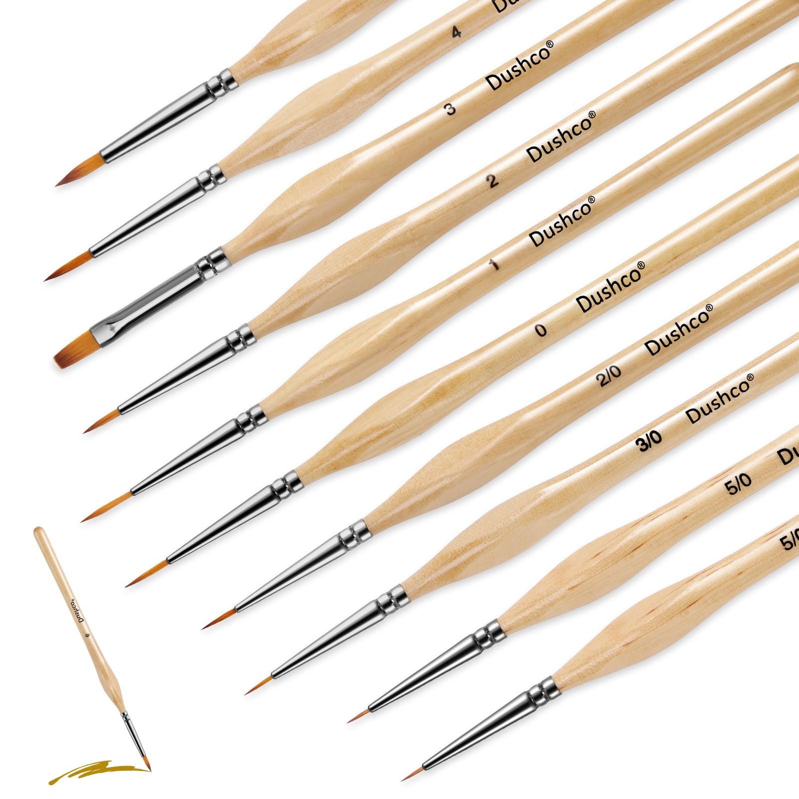 Miniature Paint Brushes Set of 10 Pcs for Fine Detail DIY Art Craft Drawing