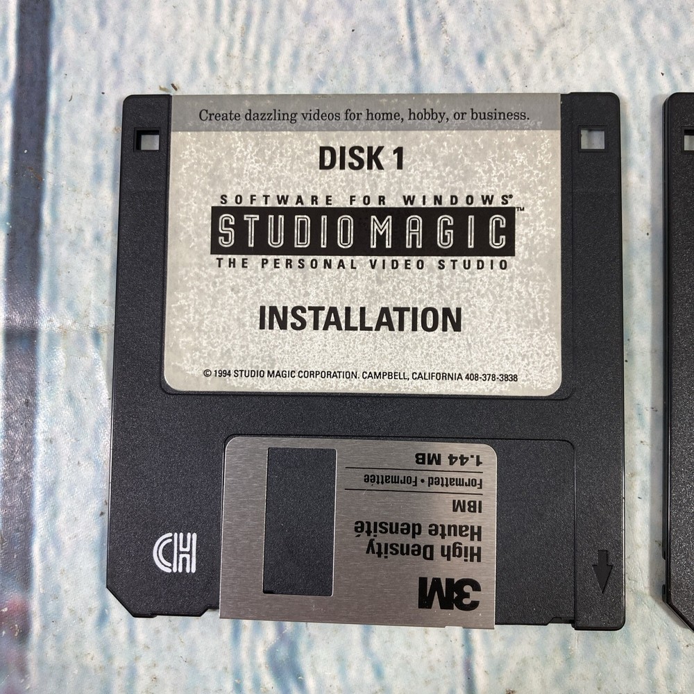 Vintage Studio Magic Software for Windows 1994 - (2) 3.5" Floppy Disks