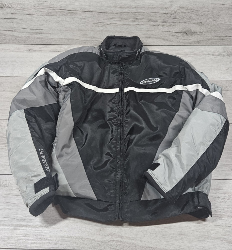 Lewis Motorcycle Jacket Textile  Unisex Black/Grey Size S