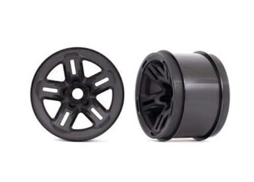 Traxxas 3.8" Black (17mm Splined) Wheels: Sledge