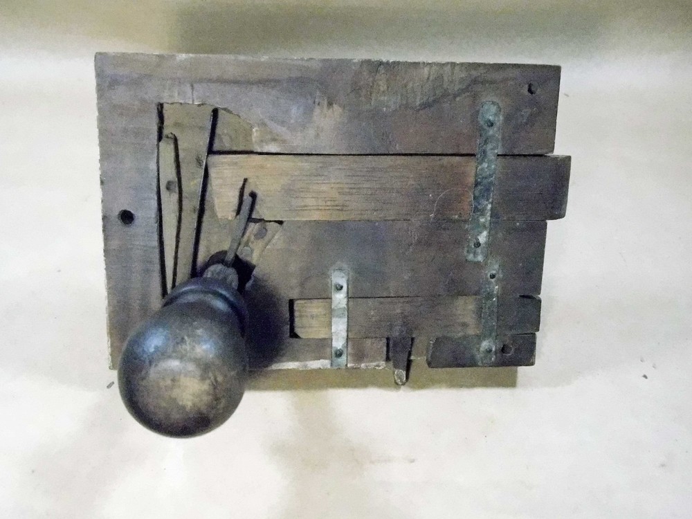 Hand made wood Rim Lock
