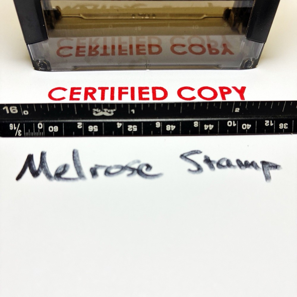 Certified Copy Rubber Stamp Red Ink Self Inking Ideal 4913