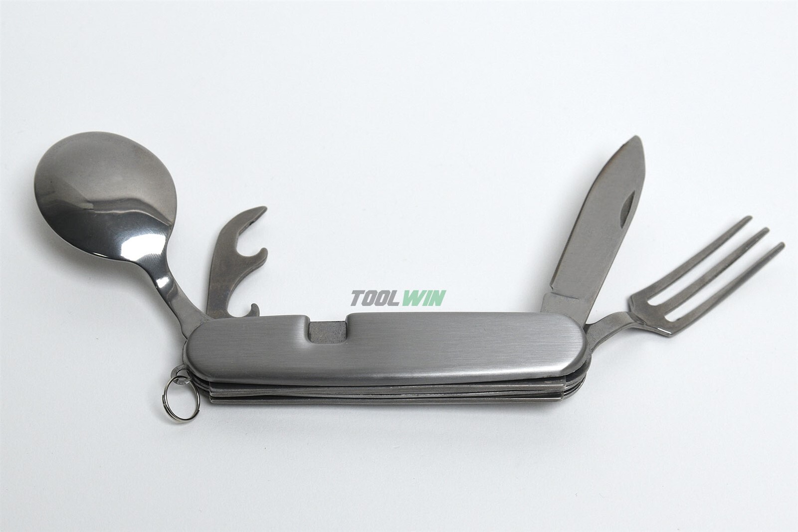 4-in-1 Folding Camping Cutlery Set Eating Utensil Fork Knife Spoon Mess Kit