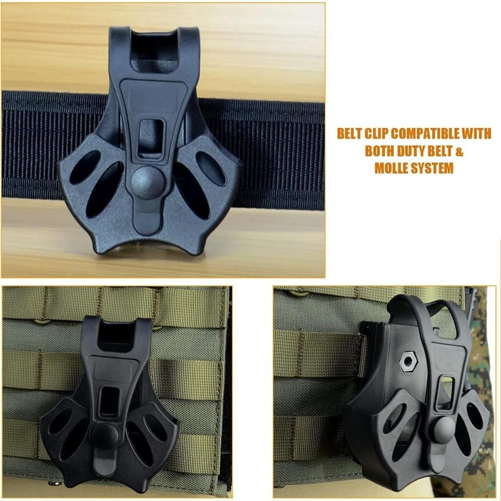 Polymer Handcuff Case Quick Release Duty Holster MOLLE Compatible Belt Clip