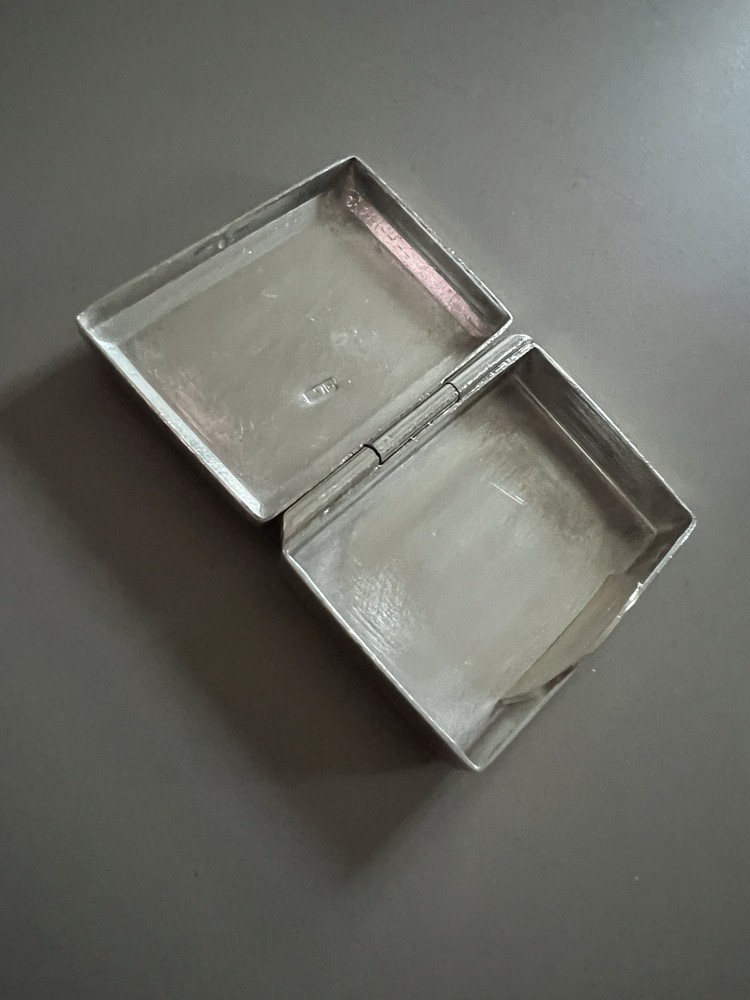 Superb Solid Silver Egyptian Revival Pill / Snuff Box Pharaoh