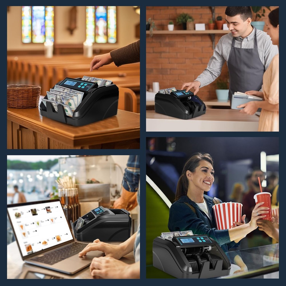 MUNBYN IMC51 Money Counter Machine Count Value Add+Batch/Add+ Value Mode Bill...