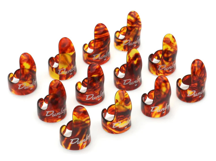 Dunlop 9010R Finger Picks Medium Shell 12-pack