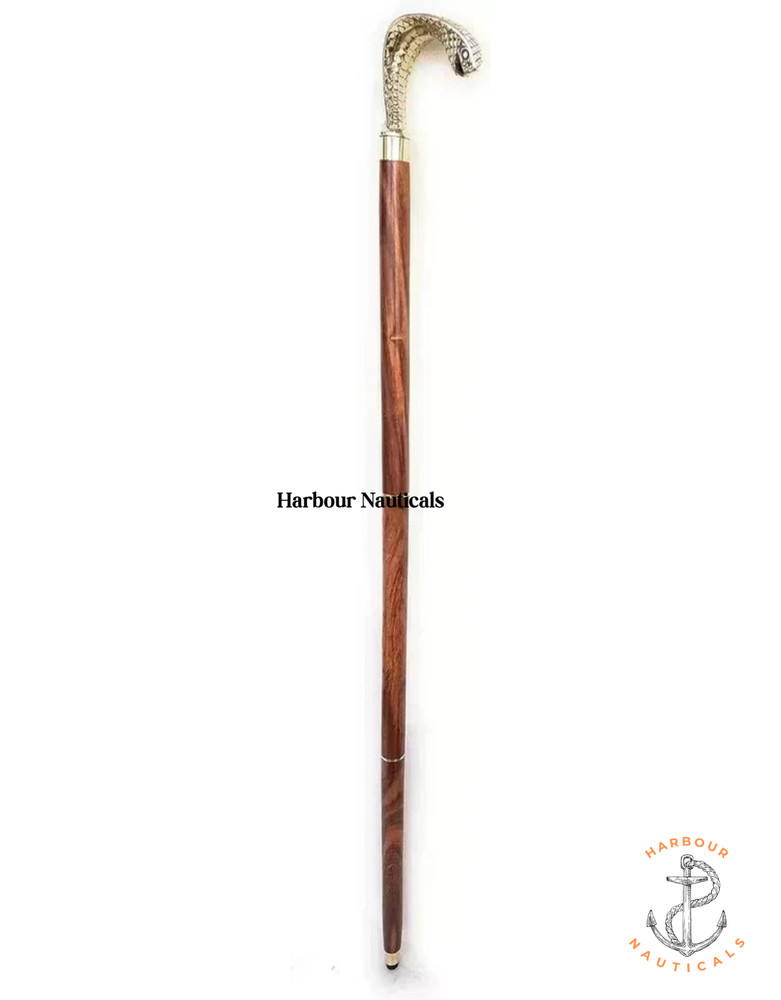 36” Rosewood Walking Cane Solid Brass Derby Handle Handmade